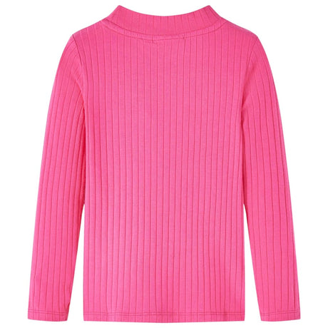 VidaXL Chemise enfant à manches longues côtelée 116 rose vif
