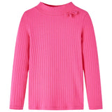 VidaXL Chemise enfant à manches longues côtelée 128 rose vif