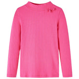 VidaXL Chemise enfant à manches longues côtelée 140 rose vif