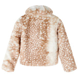VidaXL Manteau enfant 116 fausse fourrure couleur cognac