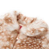 VidaXL Manteau enfant 116 fausse fourrure couleur cognac