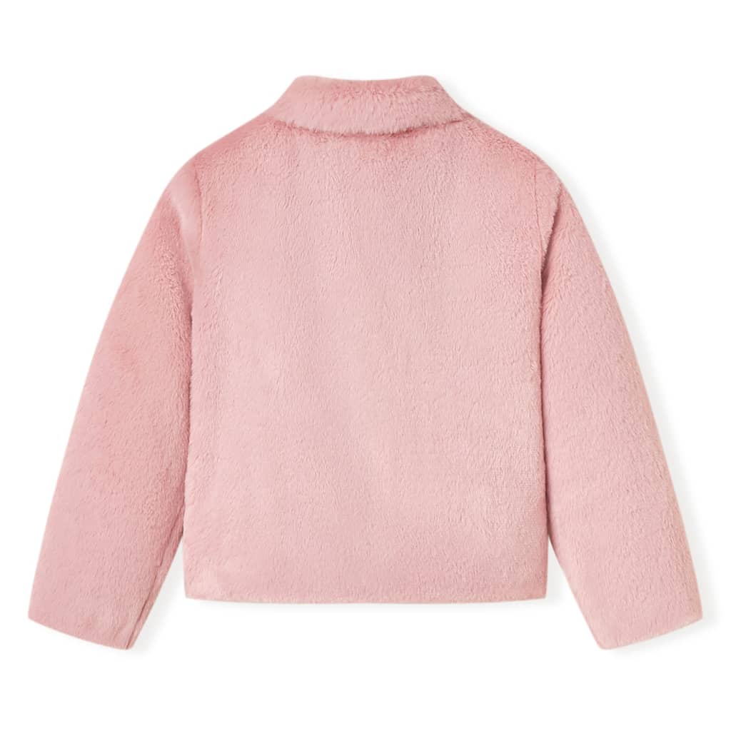 VidaXL Manteau enfant 104 fourrure artificielle rose