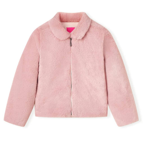 VidaXL Manteau enfant 128 fourrure artificielle rose