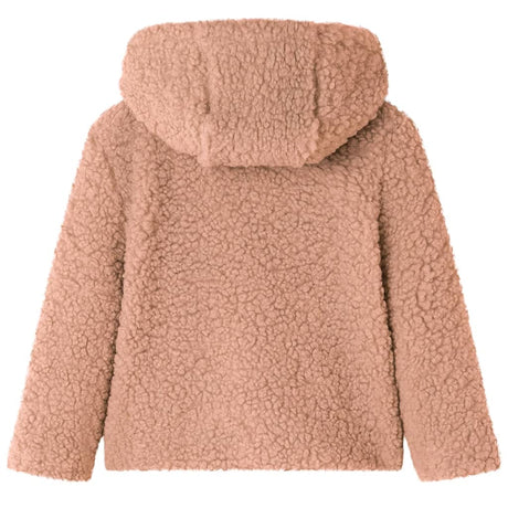 VidaXL Manteau enfant à capuche 92 Teddy fausse fourrure cognac clair