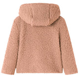 VidaXL Manteau enfant à capuche 104 Teddy fausse fourrure cognac clair