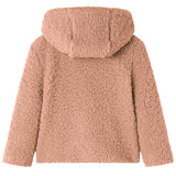 VidaXL Manteau enfant à capuche 128 teddy fausse fourrure cognac clair