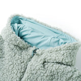 VidaXL Manteau enfant à capuche teddy 92 fourrure artificielle vert menthe