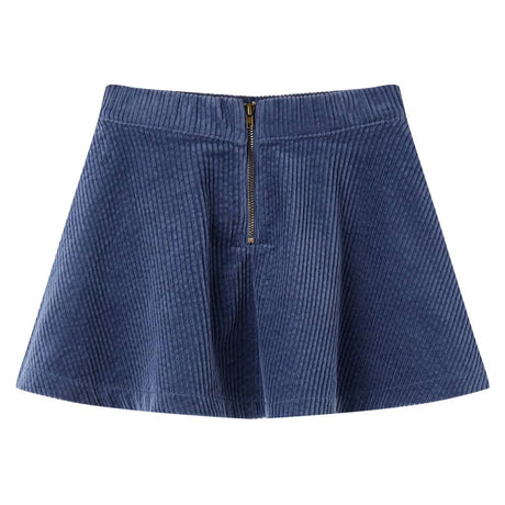VidaXL Jupe enfant avec poches velours côtelé 92 bleu marine