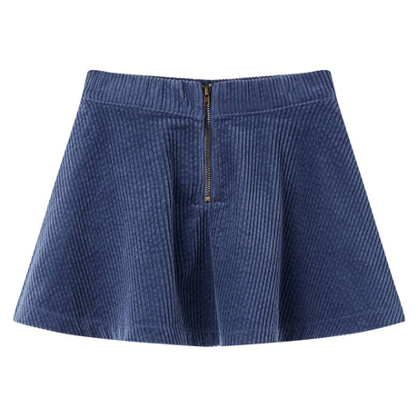 VidaXL jupe enfant avec poches velours côtelé 104 bleu marine