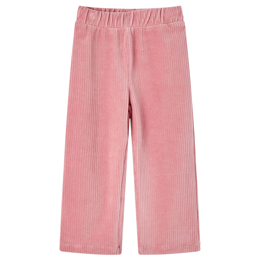 VidaXL Pantalon enfant 104 velours côtelé Rose clair