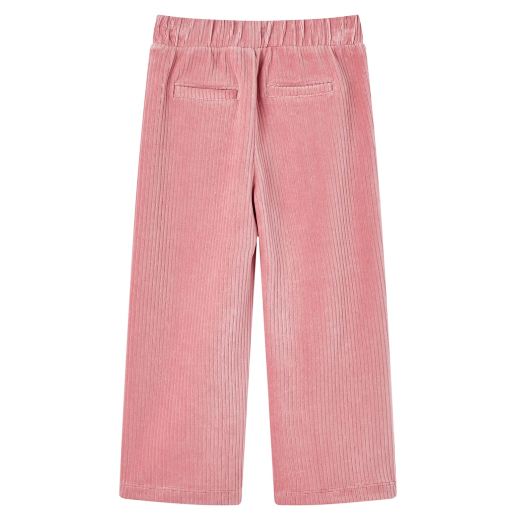 VidaXL Pantalon enfant 104 velours côtelé Rose clair