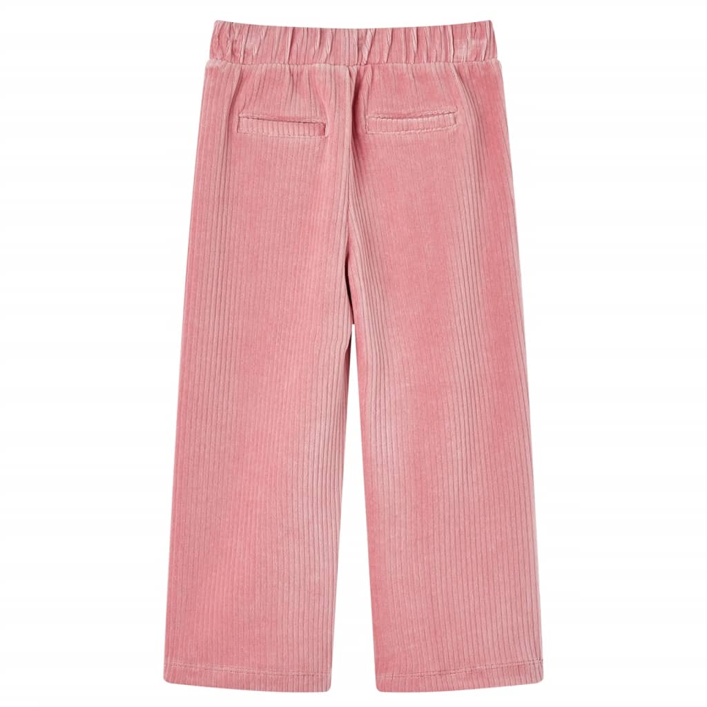 VidaXL Pantalon enfant 140 velours côtelé Rose clair