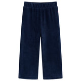 VidaXL Pantalon enfant 92 velours côtelé bleu marine