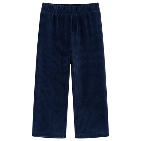 VidaXL Pantalon enfant 104 velours côtelé bleu marine