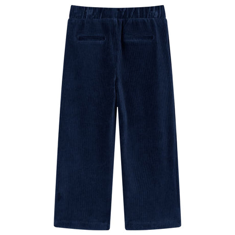 VidaXL Pantalon enfant 104 velours côtelé bleu marine