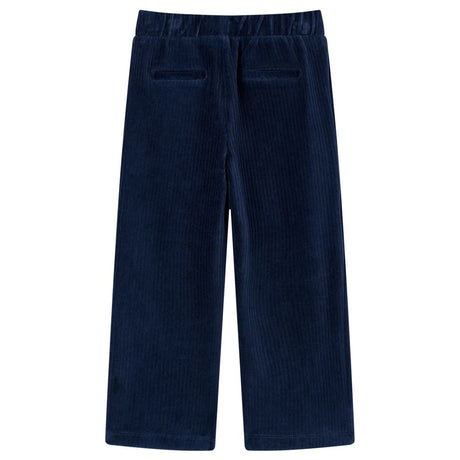 VidaXL Pantalon enfant 116 velours côtelé bleu marine
