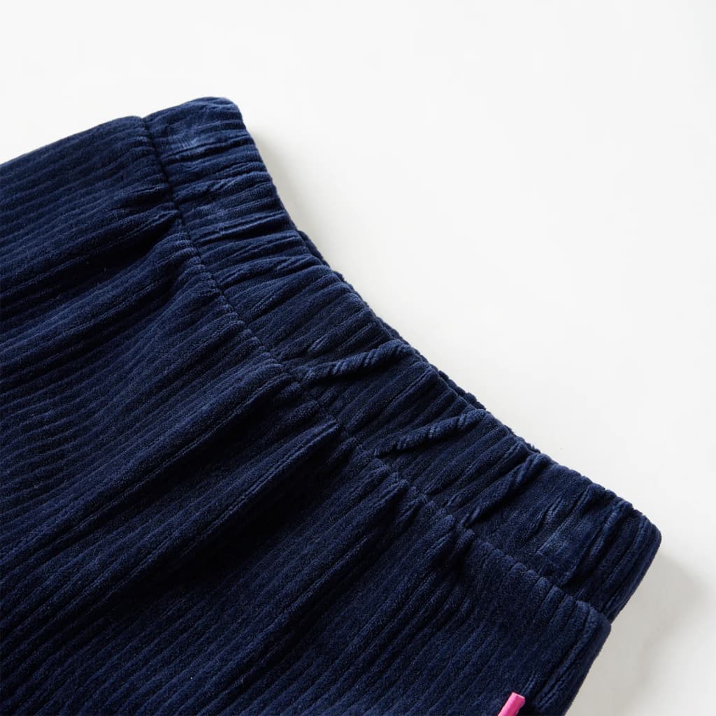 VidaXL Pantalon enfant 116 velours côtelé bleu marine