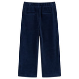 VidaXL Pantalon enfant 140 velours côtelé bleu marine