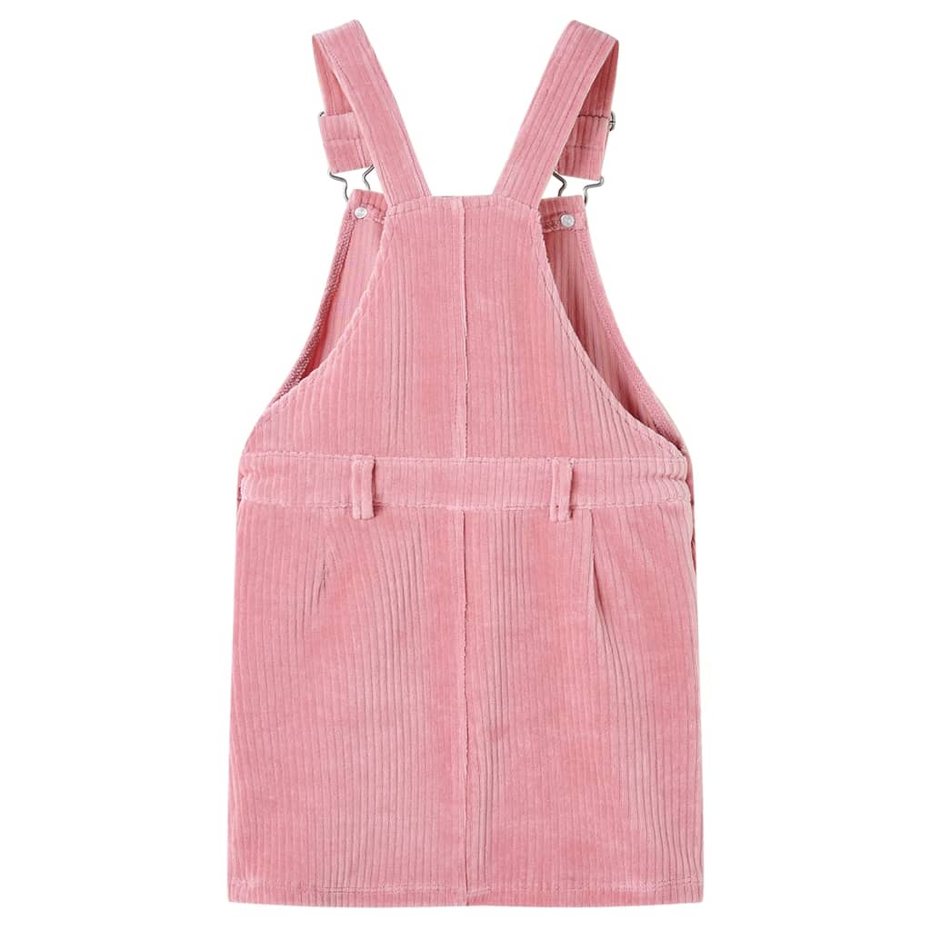 VidaXL Robe de jardin pour enfants 92 velours côtelé rose clair