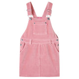 VidaXL Robe de jardin pour enfants 104 velours côtelé rose clair