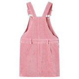 VidaXL Robe de jardin pour enfants 104 velours côtelé rose clair