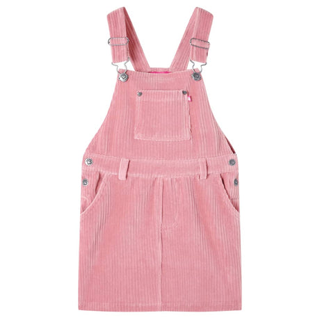 VidaXL Robe de jardin pour enfants 116 velours côtelé rose clair