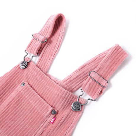 VidaXL Robe de jardin pour enfants 116 velours côtelé rose clair