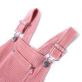 VidaXL Robe de jardin pour enfants 128 velours côtelé rose clair
