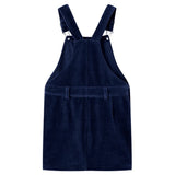 VidaXL Robe de jardin pour enfants 104 velours côtelé bleu marine