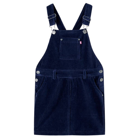 VidaXL Robe de jardin pour enfants 116 velours côtelé bleu marine