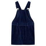 VidaXL Robe de jardin pour enfants 116 velours côtelé bleu marine