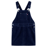 VidaXL Robe de jardin pour enfants 128 velours côtelé bleu marine