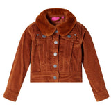 VidaXL Manteau enfant 92 velours côtelé couleur cognac
