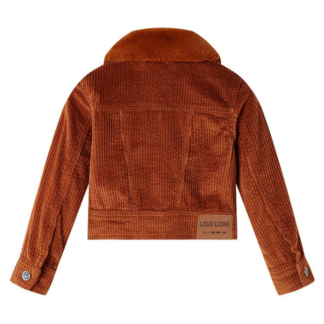 VidaXL Manteau enfant 116 velours côtelé couleur cognac