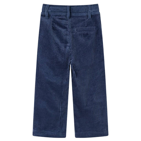 VidaXL Pantalon enfant 92 velours côtelé bleu marine