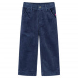 VidaXL Pantalon enfant 116 velours côtelé bleu marine