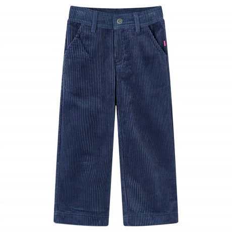 VidaXL Pantalon enfant 116 velours côtelé bleu marine