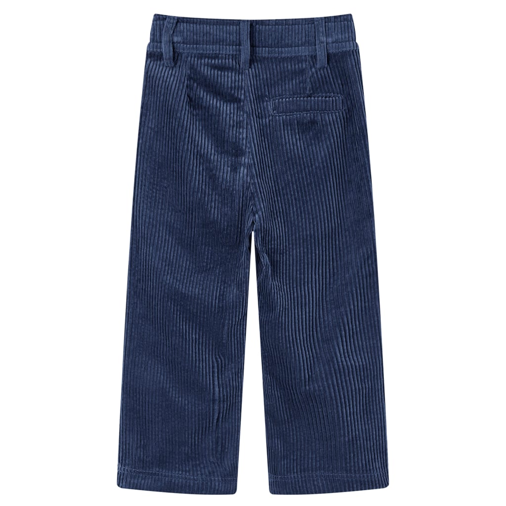 VidaXL Pantalon enfant 116 velours côtelé bleu marine