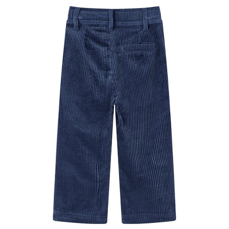 VidaXL Pantalon enfant 116 velours côtelé bleu marine