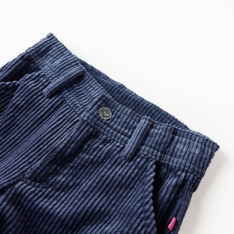 VidaXL Pantalon enfant 116 velours côtelé bleu marine