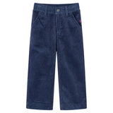VidaXL Pantalon enfant 128 velours côtelé bleu marine