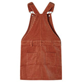 VidaXL Robe de jardin pour enfants 92 velours côtelé couleur cognac