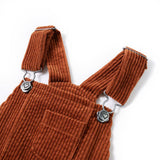 VidaXL Robe de jardin pour enfants 92 velours côtelé couleur cognac