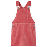 VidaXL Robe de jardin pour enfants 104 velours côtelé rose