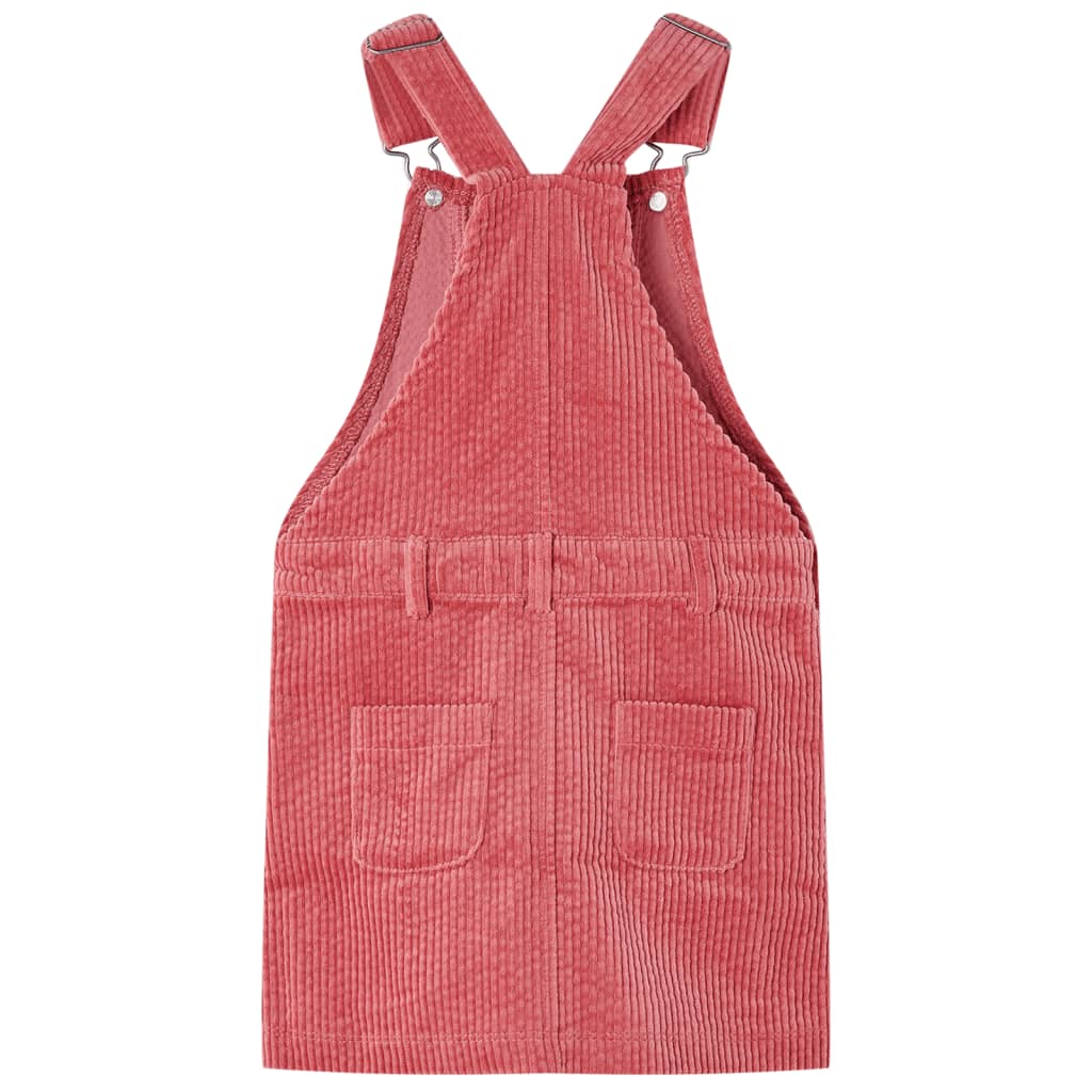 VidaXL Robe de jardin pour enfants 104 velours côtelé rose