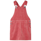 VidaXL Robe de jardin pour enfants 140 velours côtelé rose