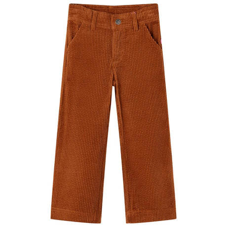 VidaXL Pantalon enfant 92 velours côtelé cognac
