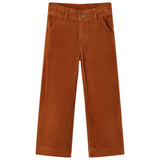 VidaXL Pantalon enfant 128 velours côtelé couleur cognac