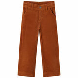 VidaXL Pantalon enfant 140 velours côtelé couleur cognac