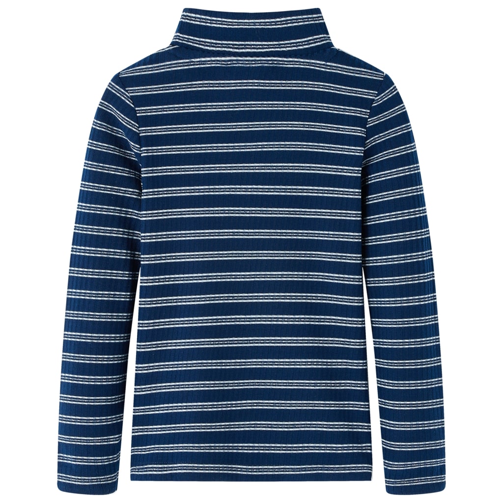 VidaXL Chemise enfant à manches longues 128 bleu marine